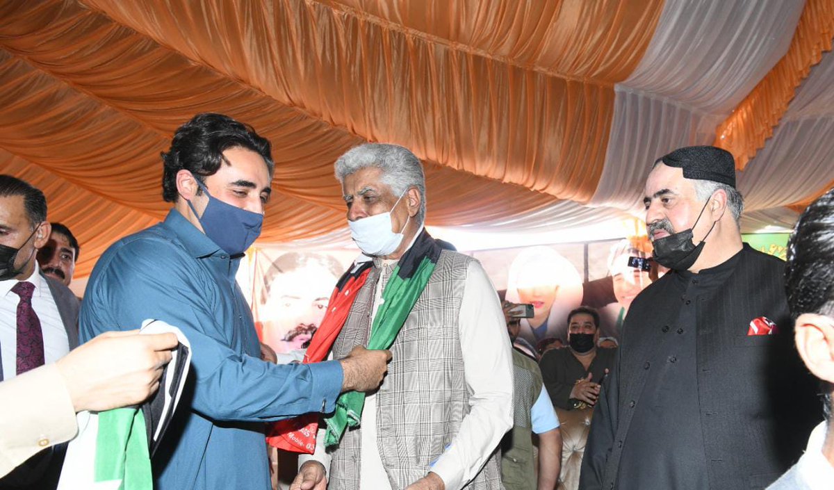 _MediaCell_PPP's tweet photo. QUETA: August 08 - Chairman Pakistan Peoples Party Bilawal Bhutto Zardari addressing to Joining Ceremony of Nawab Sanaullah Khan Zehri,Former Governor of Balochistan,Retired General Abdul Qadir Baloch and others in PPP at Queta. https://t.co/HTr8UKSHrH