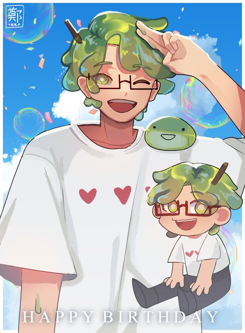 「green hair on shoulder」 illustration images(Latest)