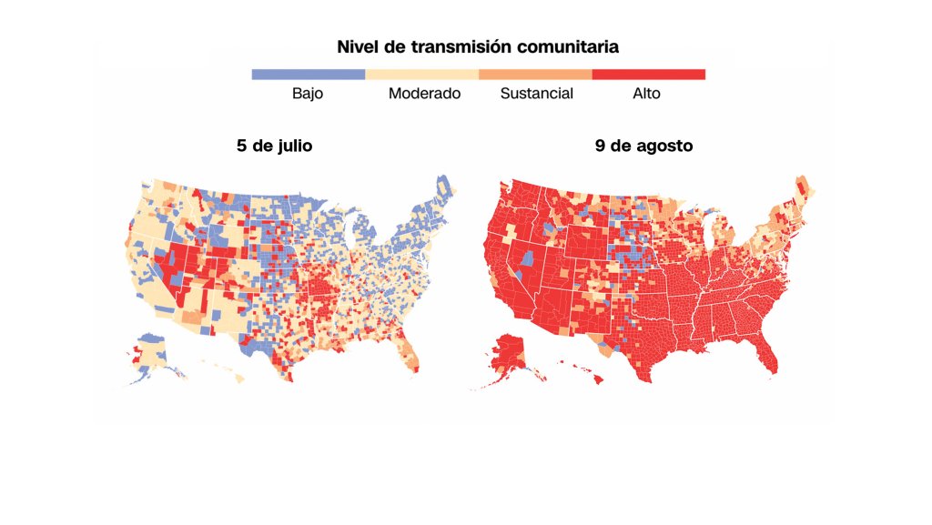 Un mes después: estos mapas muestran la rapidez con la que el covid-19 volvió a azotar a Estados Unidos cnn.it/3jNNEtJ