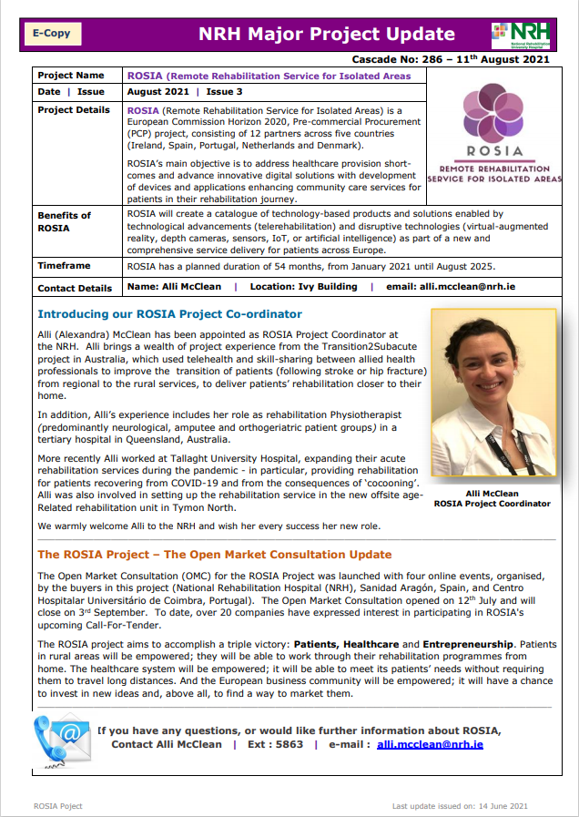 Delighted to welcome Alli to the #NRH <a href="/ROSIA_PCP/">ROSIA-PCP</a> team #telerehabilitation #projectcoordinator