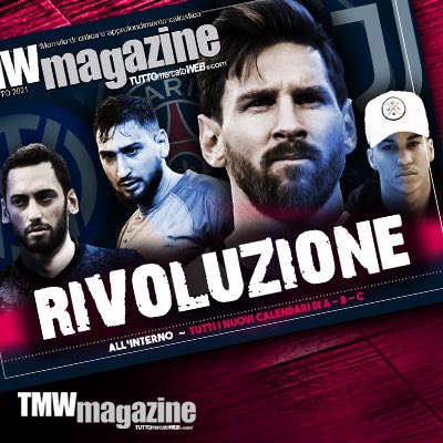 TMWMagazinePage's tweet photo. #Messi, #Donnarumma, #Calhanoglu e non solo hanno animato fin da subito il #calciomercato internazionale. Sul nuovo numero del #TmwMagazine tutto quello che c’è da sapere su questa vera “Rivoluzione”! https://t.co/9kCEf3vZPY https://t.co/XbQADfHktE