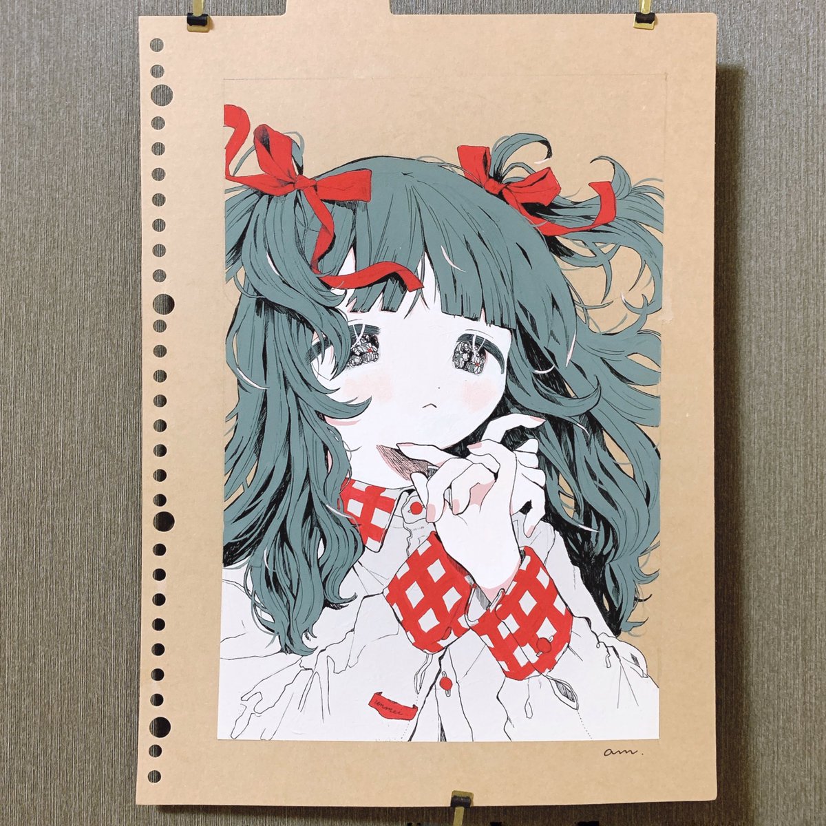 「じゃじゃーーん いったん完成っっっ

#もちこ個展 https://t.co/4」|あんころもちこ先生のイラスト