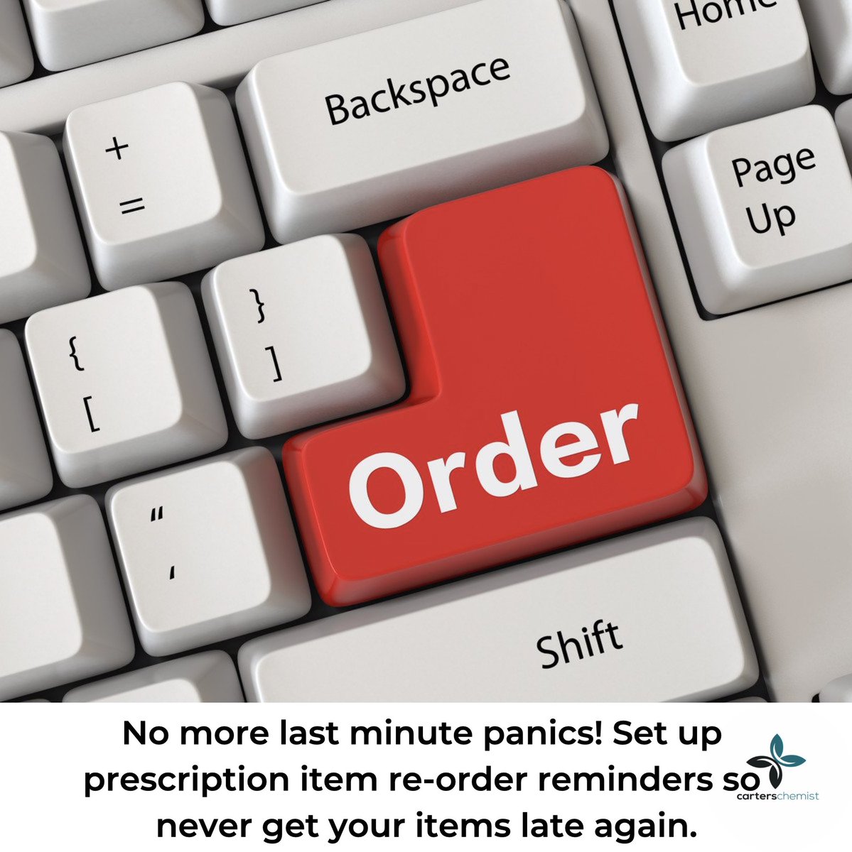 Never miss an order again! No more last minute panics! Set up prescription item re-order reminders so never get your items late again.