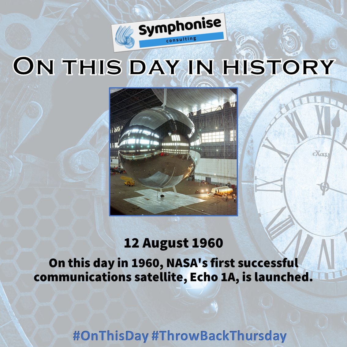 SymphoniseC's tweet image. On this day in 1960, NASA's first successful communications satellite, Echo 1A, is launched.  #TBT #ThrowbackThursday #Echo1 #Sattelite #NASA #Communications