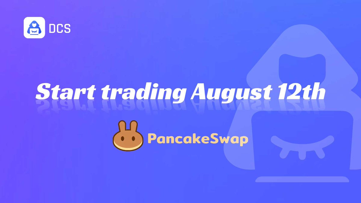 DCS_crypto's tweet photo. 🥳🥳Glad to announce that #DCS governance token $DCS has been listed on PancakeSwap. No waits, move on! https://t.co/Fxzk5oJwiG