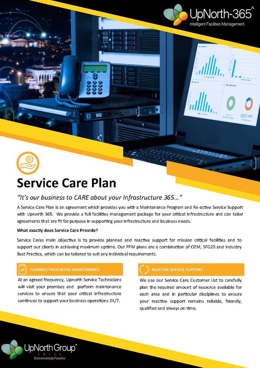 UpnorthGroup's tweet photo. UpNorth-365 Care Plans provide Planned and Reactive support for your mission critical facilities - ensuring maximum uptime is achieved.
#UpNorth365 #CarePlan #UpNorthGroup #reactive https://t.co/hMBbZqZpWd
