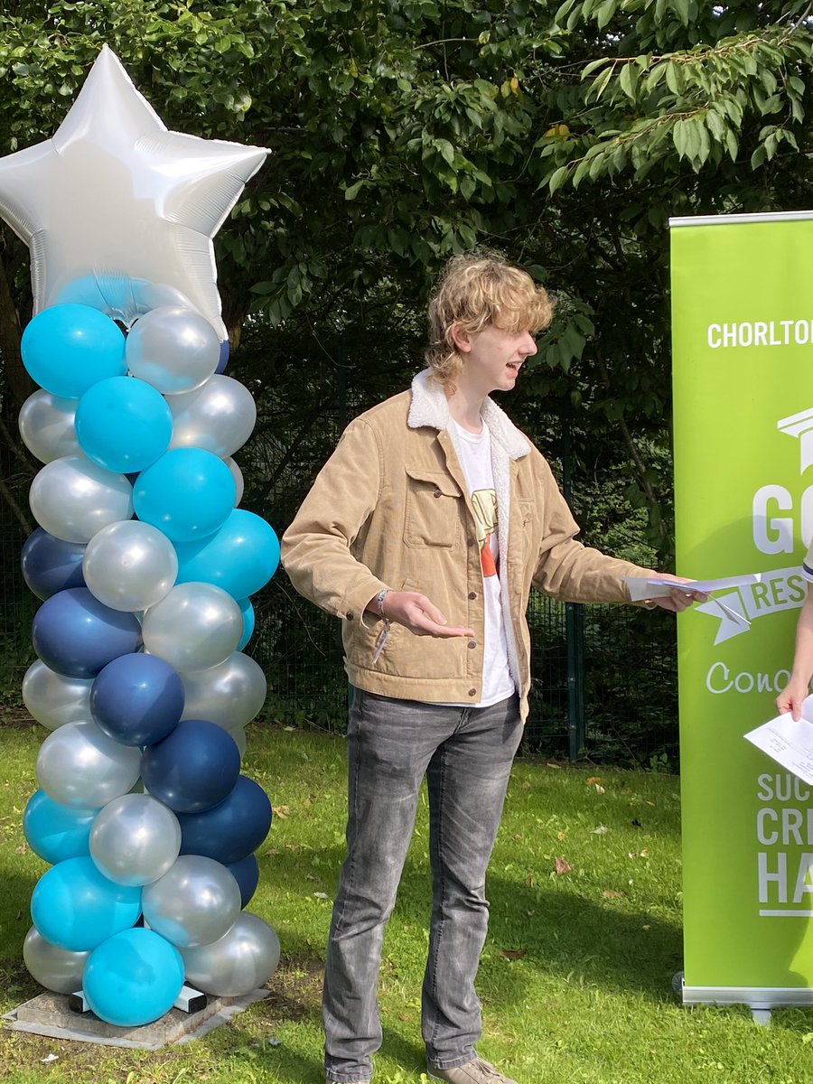 chorltonhigh's tweet photo. Congratulations to Tyler, an all round superstar with a love for the Arts and off to study Drama, Music and Maths next year. 

Good luck Tyler 🙌

#classof2021 #gcseresults #successful #creative #happy https://t.co/ge316VN0cF