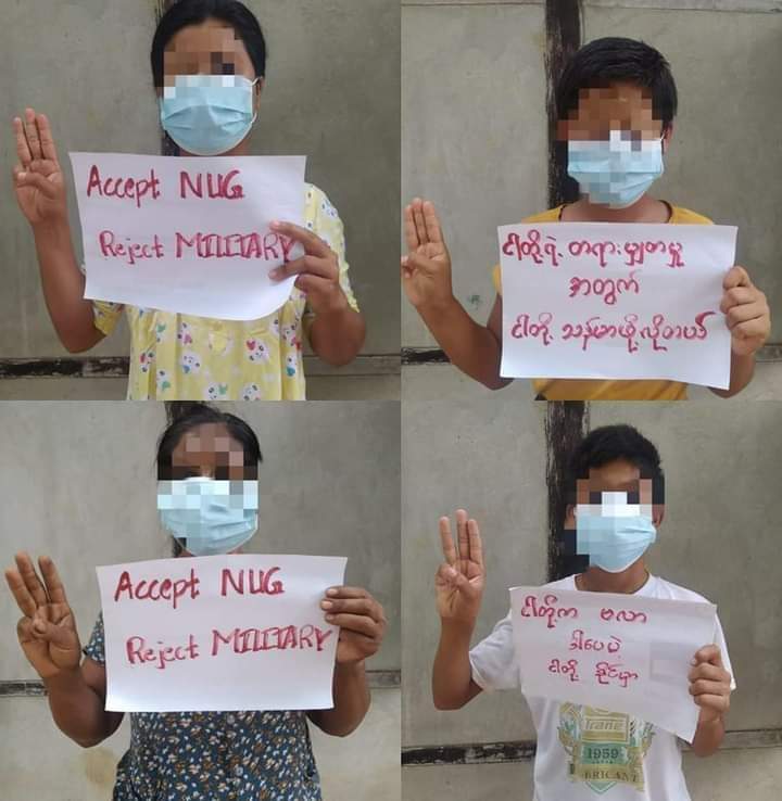 “Accept NUG <a href="/NUGMyanmar/">National Unity Government Myanmar</a> , Reject Military”

In #Myaing Tsp ,Basic Education General Strike Committee &amp; residents in the north west zone held a protest against Military Coupon 71st Karen Martyrs’ Day, calling Int’l Communities &amp; <a href="/UN/">United Nations</a> to #AcceptNUG_RejectMilitary on Aug12.#Aug12Coup