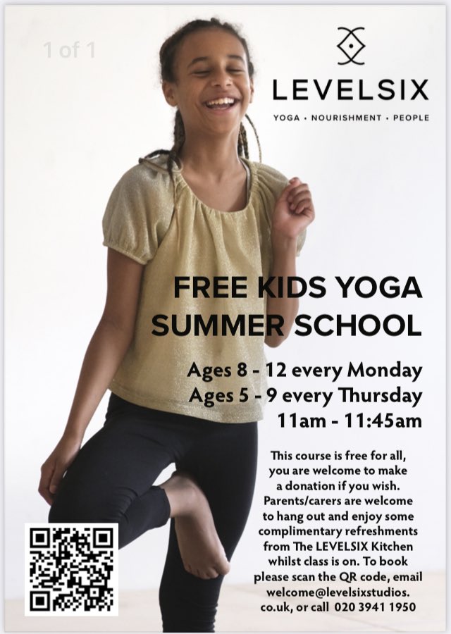 CoplestonCentre's tweet photo. Our friends at #LEVELSIX are offering #free yoga sessions. See below for details (there is now flexibility around age-specific groups) https://t.co/GA6eQm5l27