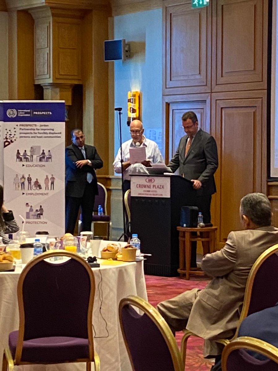NLinJordan's tweet photo. Deputy Head of Mission, Marc Hasselaar addresses the audience @ Social Dialogue Workshop on the Agricultural Workers New Bylaw. 
Discussions focused on the newly adopted bylaw that clarifies the labour rights and entitlements of agriculture workers in #Jordan. https://t.co/JTD09W53fZ