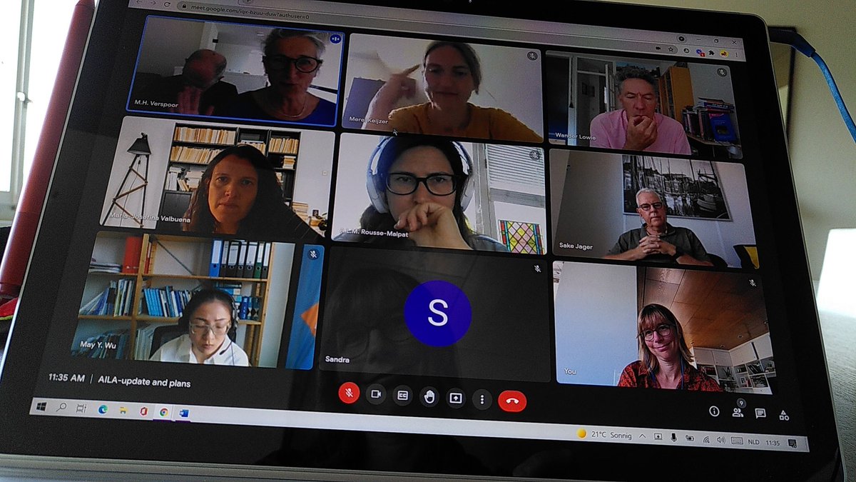 We can't wait! #AILA21 final updates meeting. 3 more days and then we will welcome you all through <a href="/DryftaEventApps/">Dryfta</a> &amp; #Gathertown <a href="/univgroningen/">University of Groningen</a> <a href="/FacultyofArtsUG/">Faculty of Arts - University of Groningen</a>