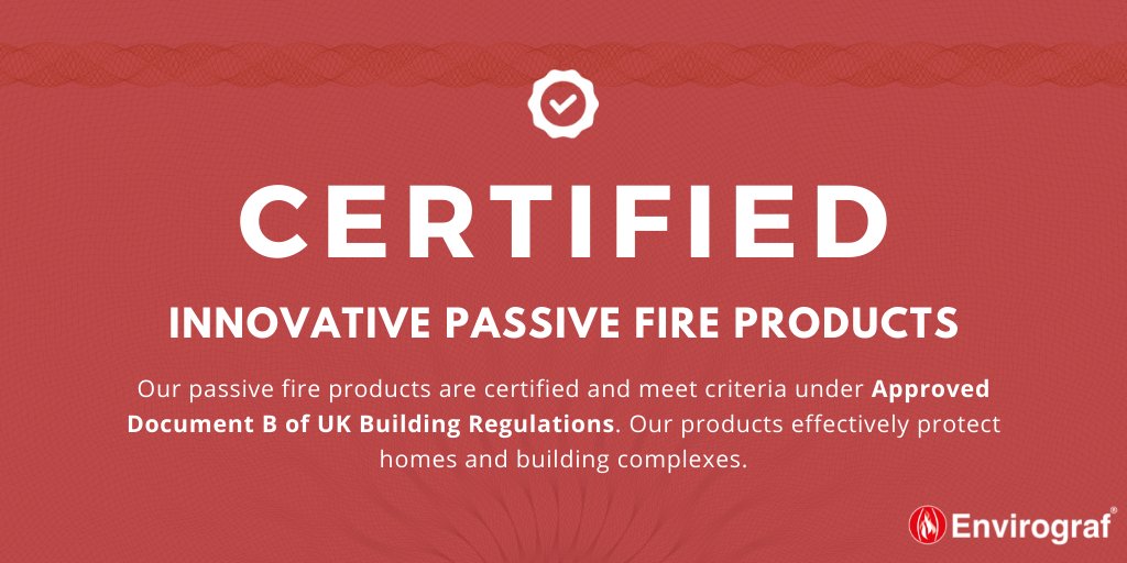 Our #passivefireproducts are tested and certified in accordance with #ApprovedDocumentB and #ApprovedDocumentE of #UKbuildingregulations. We are committed to innovating our products to the highest standard. Read more on values of #ventilationprotection: envirograf.com/values-of-vent…