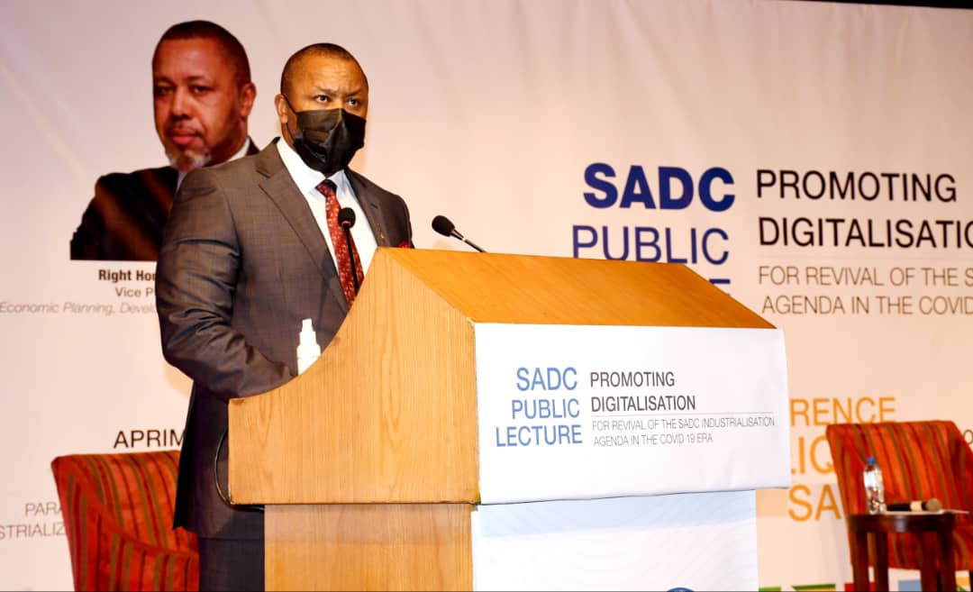 SKChilima's tweet image. I have just concluded delivering a SADC Public Lecture on the Promotion of Digitilization for the revival of the SADC industrialization agenda in the Covid 19 era.