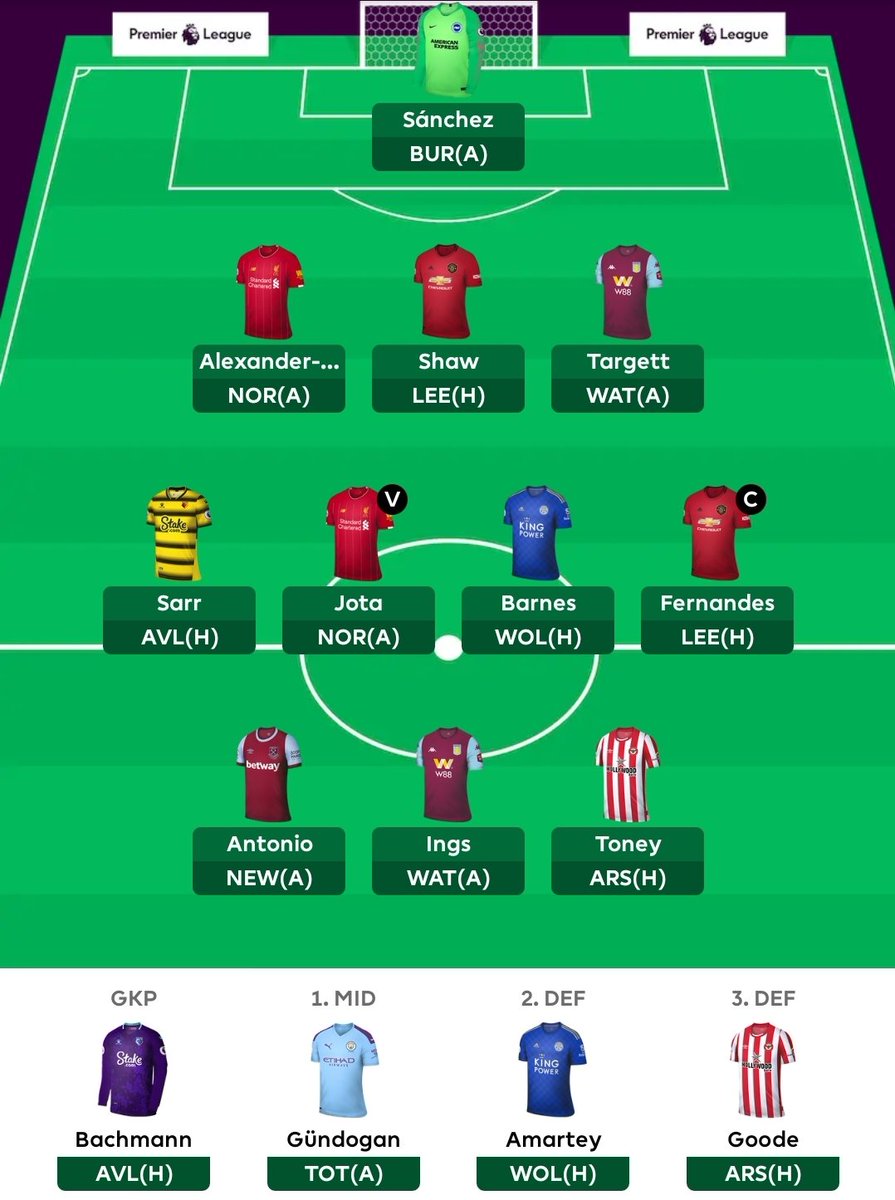 Mattleach16's tweet photo. @FPLFamily Not convinced by Sarr yet, 3 mil in the bank so loads to play with! https://t.co/MJfNJfRHde