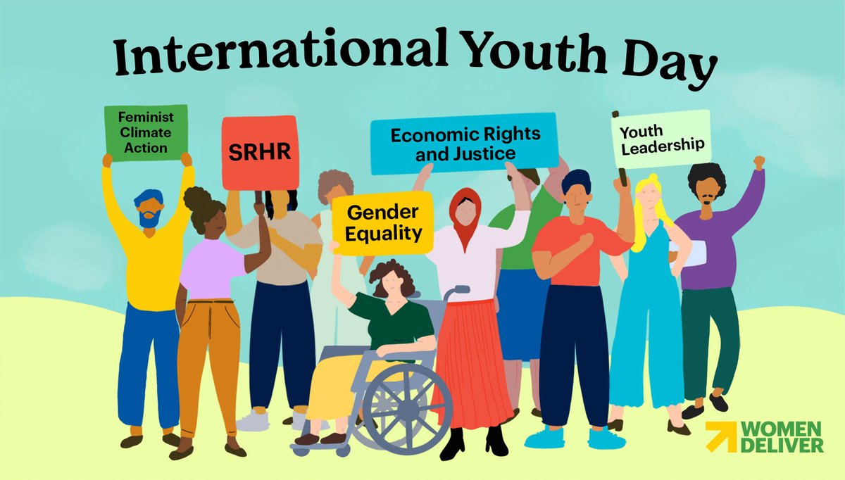 Happy International #YouthDay!  

Young people around the 🌍🌏🌎 are driving lasting change towards #GenderEquality, #ClimateJustice, #EconomicJustice, #UHCForAll, and more. Join us in celebrating young people and their impact 👏!