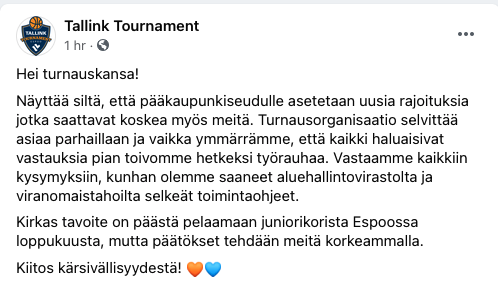 jpsipponen's tweet photo. Ymmärtävätköhän @AVItwiittaa &amp; @valtioneuvosto mihin liriin taas laittoivat lasten &amp; nuorten harrastusten tekijät?

Jos ‘lapset ja nuoret ensin’ exit-strategiaa yrittäisi toteuttaa enää tätä sekavammin, se ei onnistuisi muuten kuin laittamalla pellen hattu päähän.

#koronafi https://t.co/ApkxiOIzXo