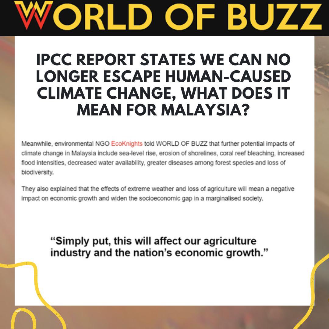 The latest IPCC report that detailed the CC trend &amp; evidence-based data can be slightly daunting, but all hope is not lost. 

Here’s a piece by <a href="/WORLDOFBUZZ/">WORLD OF BUZZ</a>, sharing what we think about the CC effects within a local context, &amp; how we can take actions bit.ly/WorldOfBuzzIPC… ✍🏼