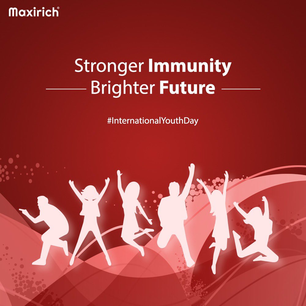 maxirich_in's tweet photo. Our future depends on the youth. And when the stakes are so high, one has got to build strong immunity. What better than Maxirich?
Happy #InternationalYouthDay
#Maxirich #immunity #ImmunityKaDailyDose #YouthDay2021 #Youth #young #generation @Cipla_Global https://t.co/j2zRgsZf5i