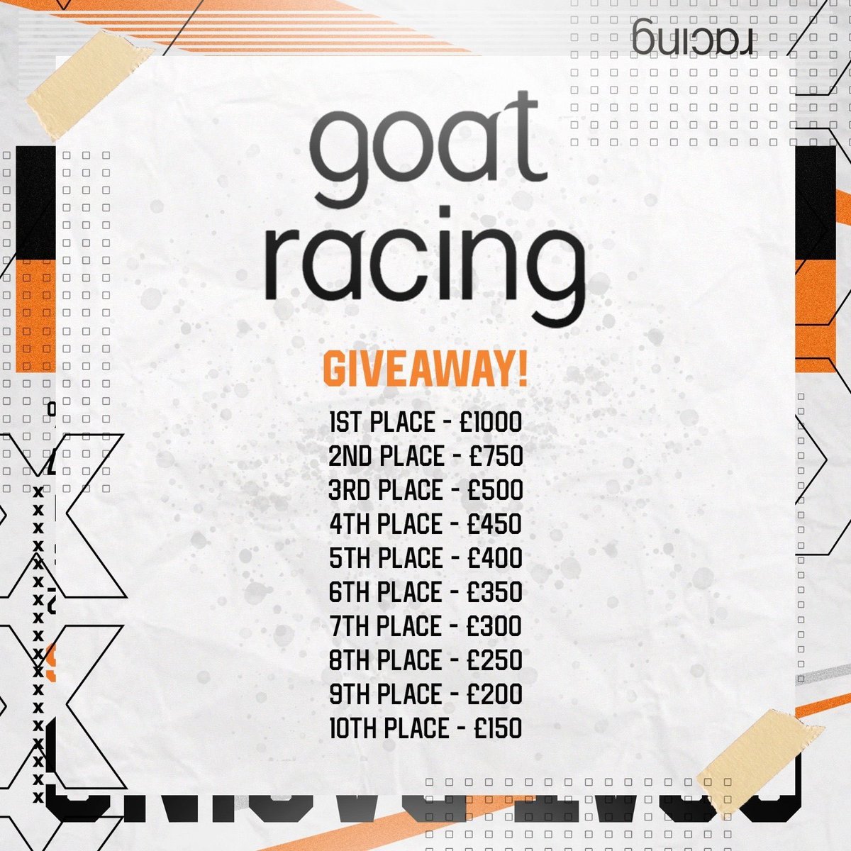 Goat_Racing's tweet photo. 🐎 WIN UP TO £1000 PER RACE 🐎 

If we score points in @RacingLeagueUK, you win cash! To enter: 

1) Follow @Goat_Racing
2) RT this tweet 
3) Tell us the name of the person responsible for preparing a horse for a race

We will draw today’s winners after the final race. https://t.co/c83Ibbx1Zz