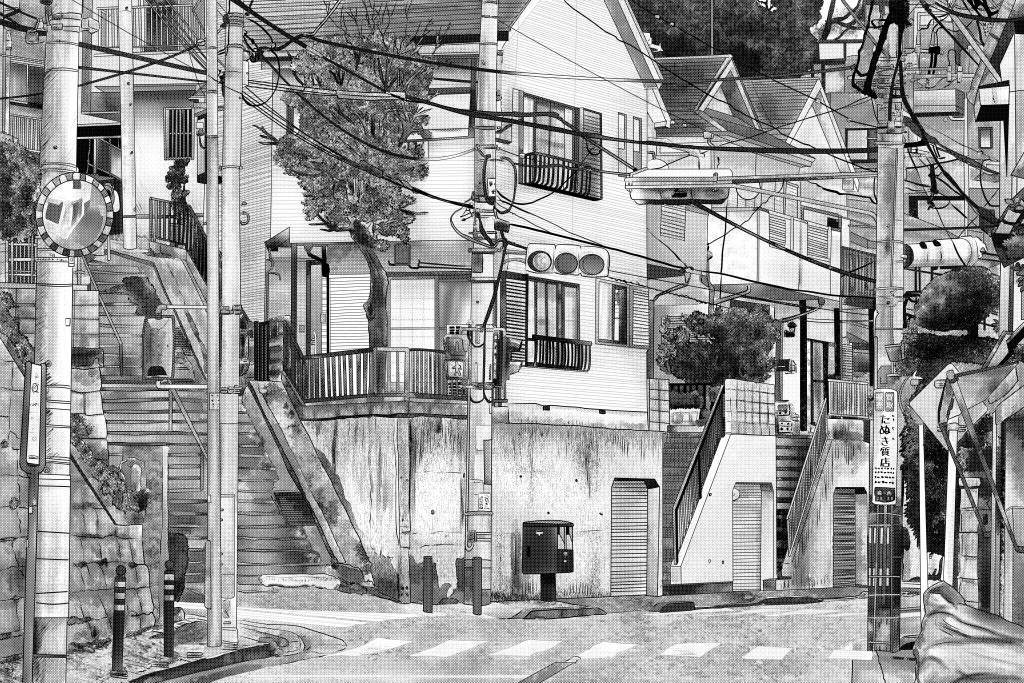 チマチマ描きビル、住宅シリーズ8信号のある住宅 #素材 #町 #住宅 #家 #背景 https://t.co/DqNrulYHHL 