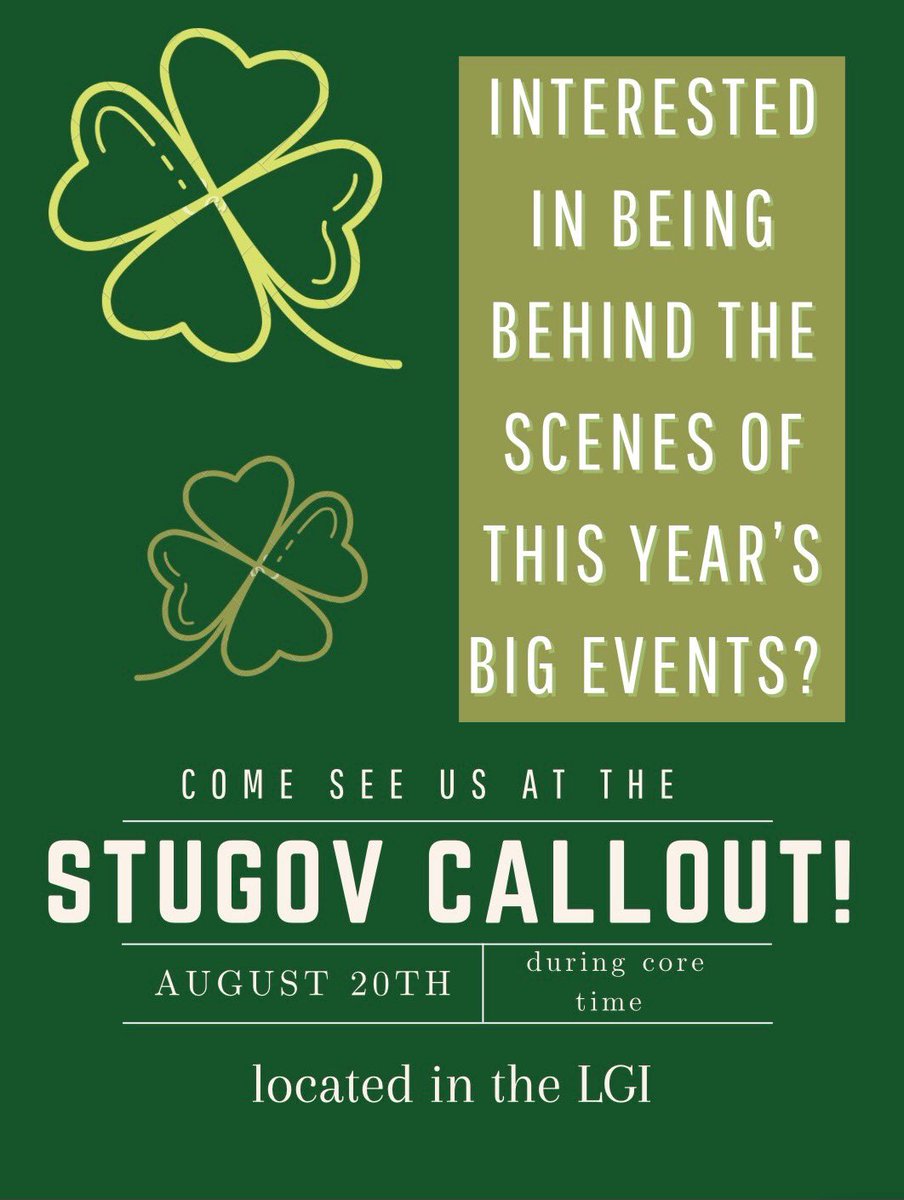 Want to get involved?  Join Student Government!