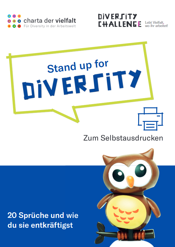 Spielend #Diversity kennenlernen. Mit dem Kartenset vom @ChartaVielfalt "Stand up for DIVERSITY – 20 Sprüche und wie du sie entkräftigst" kann Schlagfertigkeit trainiert und Wissen rund um das Thema Diversity erweitert werden. Mehr hierzu ow.ly/L8PU50FPt7O  <a href="/miriamkochdus/">Miriam Koch</a>