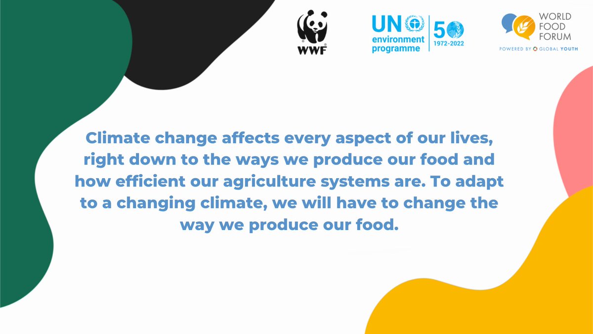 Climate crisis-related disasters pose a major threat to food security. Droughts, floods, storms, pests, diseases &amp; wildfires are the greatest culprits of agricultural production loss.

We must #ActNow for #FoodSystems

Find out more on #YouthDay: bit.ly/3jEqohC