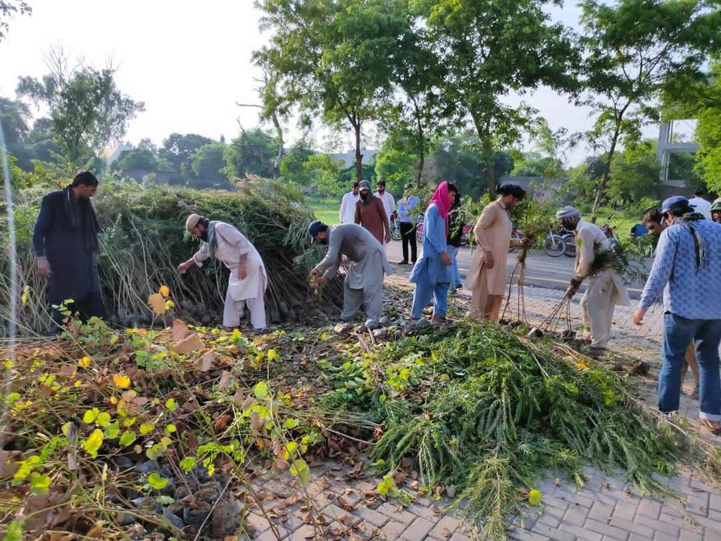 60 seconds and a target of 50,000 plants. Today, under the PM <a href="/ImranKhanPTI/">Imran Khan</a> tree planting campaign, thousands of school students in #Gujranwala along with their teachers will set a WORLD RECORD of planting 50,000 saplings in one minute.
#Plant4Pakistan21