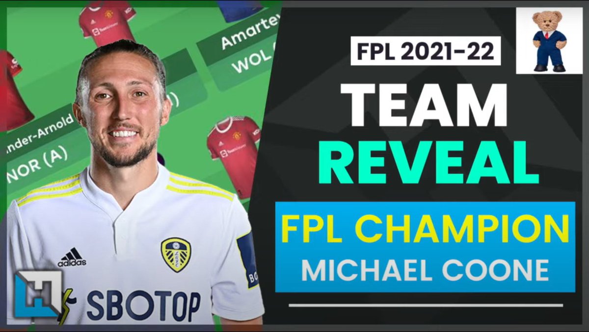 Fantasy Football Hub (@ffh_hq) on Twitter photo 🏆 FPL Champion 2020/21 🏆
Last year’s overall winner <a href="/FPL_TeddyBears/">Michael Coone🇮🇪</a> talks us through his team for this season 👀
Watch his team reveal here 👇 youtu.be/Fc3oxH7yaBI #FPL 🏆 FPL Champion 2020/21 🏆
Last year’s overall winner <a href="/FPL_TeddyBears/">Michael Coone🇮🇪</a> talks us through his team for this season 👀
Watch his team reveal here 👇 youtu.be/Fc3oxH7yaBI #FPL