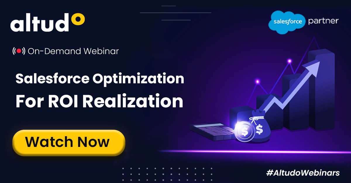 GoAltudo's tweet image. Implementing #Salesforce is step 1 in helping your business grow but, not optimizing the usage can keep you from realizing the full #ROI. 

Our experts @Altudo help you up your game by taking you to the right path of #SalesforceOptimization. Learn more: bit.ly/Salesforce-Opt…