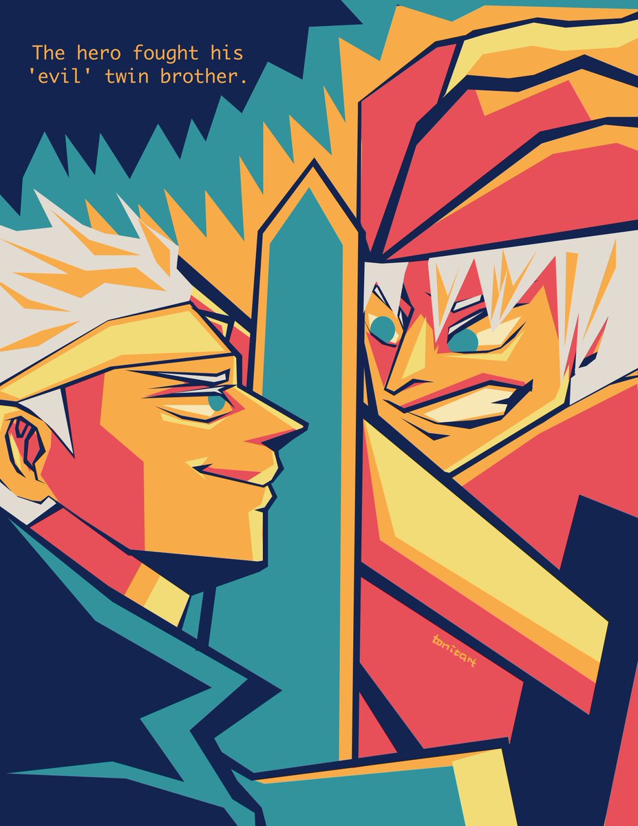 TONIdachi's tweet photo. Comic on Sparda and Eva attend their sons' school play.

#DevilMayCry #DMC https://t.co/hkhuy2ykOe