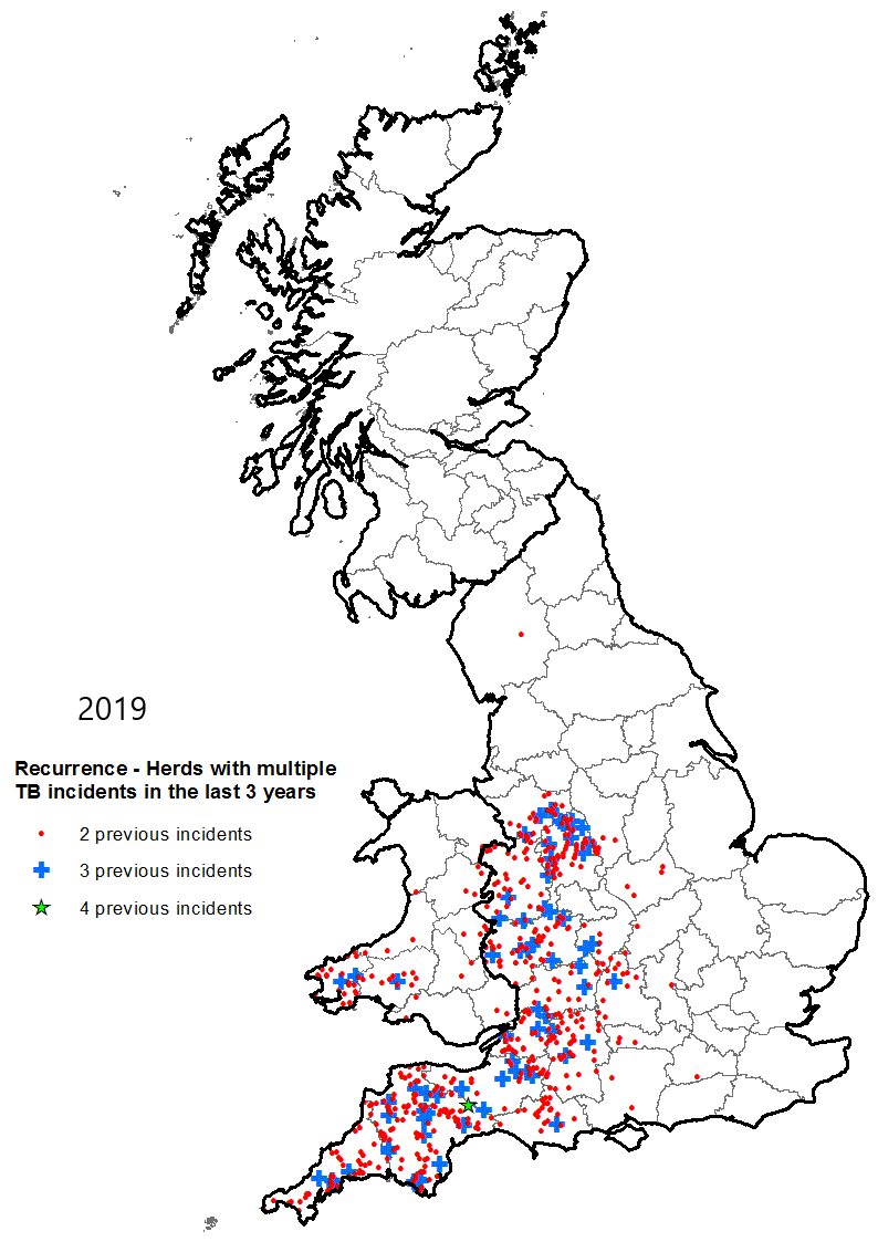 What Dom won't tell you is this 'rubbish test' constantly eradicates cattle TB from the non-wildlife-infected areas of the whole world, including white areas on this map of the UK. Recurrent UK cattle TB only meaningfully persists where local wildlife are infected.