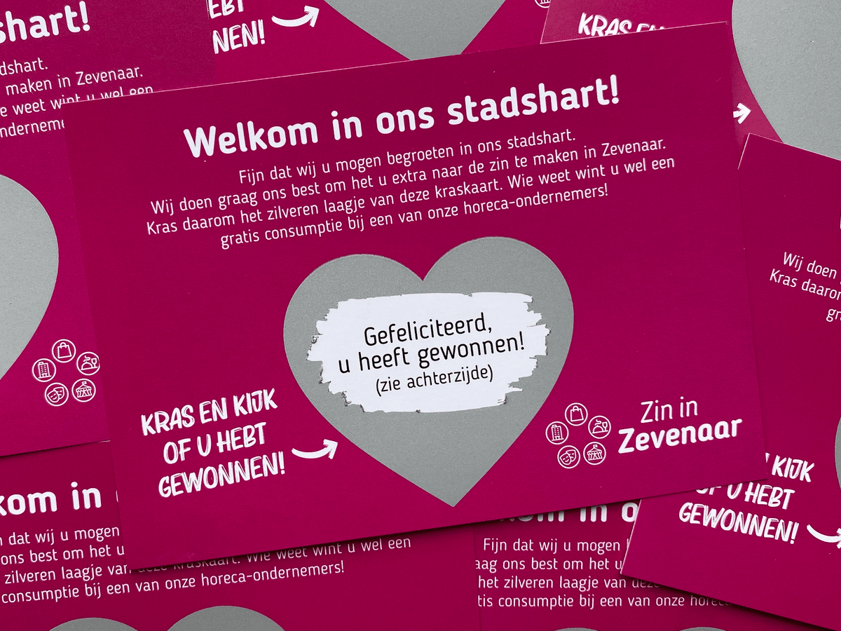 Kom je vandaag naar Zevenaar dan parkeer je gratis, ontvang je een kraskaart bij al je aankopen en maak je kans op een gratis consumptie bij de deelnemende horeca. De zon schijnt, de terrassen staan al klaar. Zien we je zo?

#Zevenaar #kraskaart #zininzomer