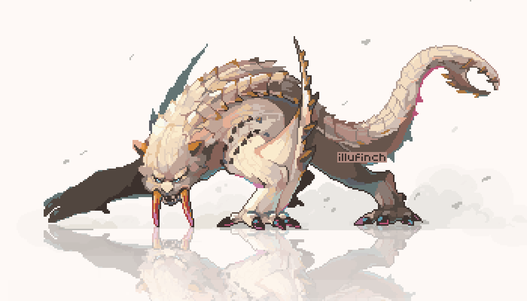 illufinch's tweet photo. barioth #pixelart #ドット絵 https://t.co/xkgRTqcMxE