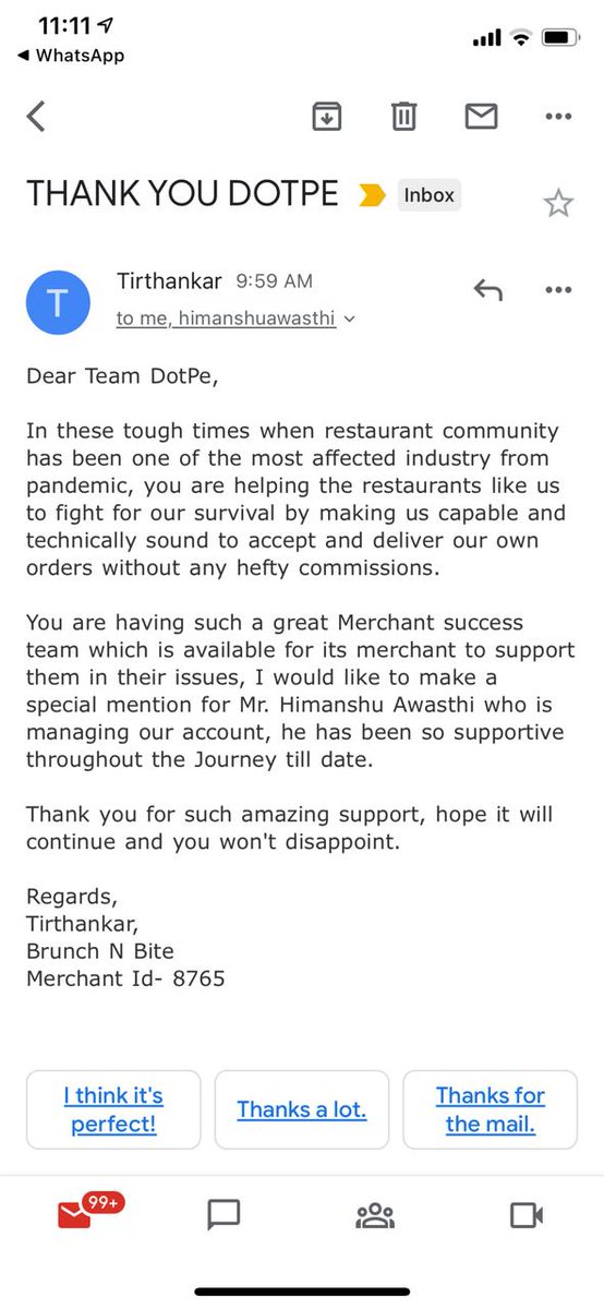 Amid all the hussle and firefighting in a startup's life, a little thank you note from customers makes it all worth the while! 🙏💪🚀