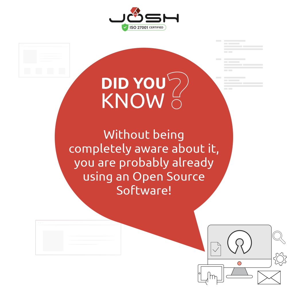 joshsoftware's tweet photo. A lot of people use #OpenSourceSoftwares without even knowing about it. For example, #Firefox Browser, #OpenOffice, #WordPress, #Notepad++ and many more products like this enjoy widespread usage.
Source - https://t.co/zXL54TCdgY
#Josh #JoshSoftware #DidYouKnow #OSS #OSSFact https://t.co/LuKUHTSCQ0