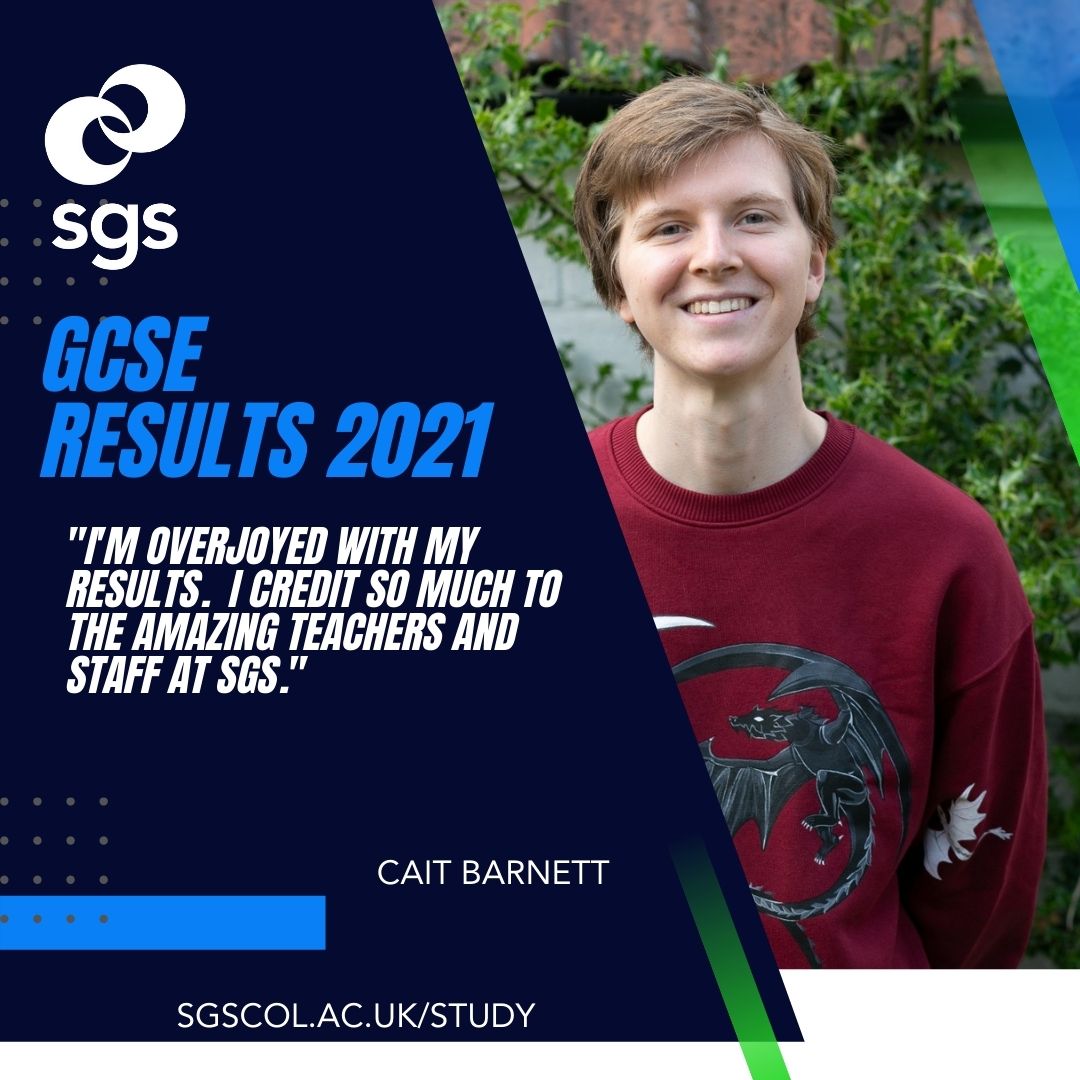 Cait Barnett is off to study A Levels next year after receiving amazing results today. He was awarded 9's in all three subjects; Sociology, English literature and Film Studies.

Well done Cait!

#gcseresults #results #gcses # results day