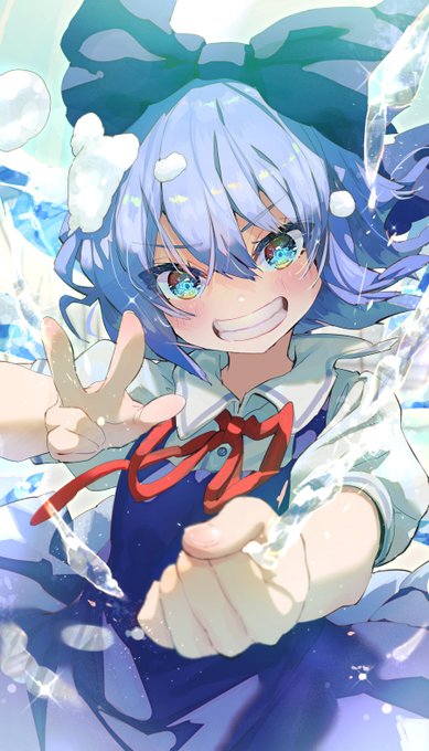 「チルノ(東方Project) 青ドレス」の画像/イラスト/ファンアート(人気順)