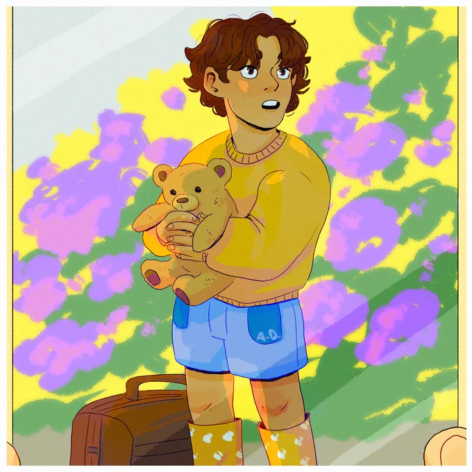 #asanoyaweek21
a belated day seven: free day!

they found some baby photos 🧒🧸 (1/2) 