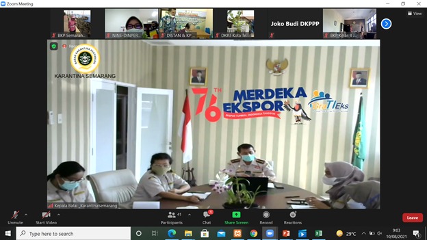 BarantinRI's tweet photo. Tingkatkan kinerja ekspor Jateng, @karantinasmg  lakukan sosialisasi IMACE (Indonesia Maps of Agricultural Commodities Export)  ke berbagai pemangku kepentingan di 35 kabupaten/kota di Jawa Tengah (Jateng) secara daring (10/08). 
@Antara_LKBN 
#Gratieks https://t.co/nmgB2BPBKe
