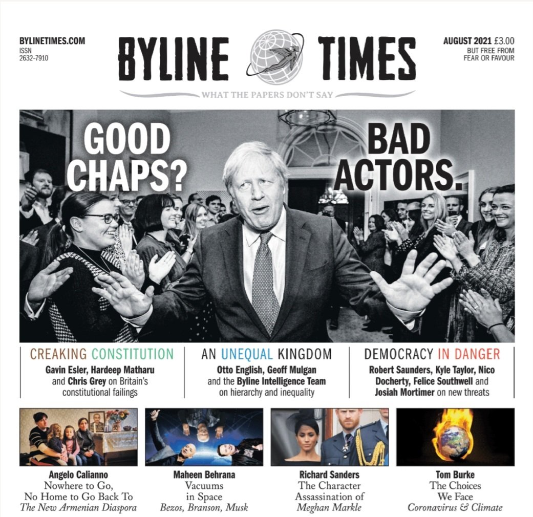GOOD CHAPS? BAD ACTORS.

And that's the August <a href="/BylineTimes/">Byline Times</a> newspaper off to the printers! 

Our theme this month is the deeper constitutional failings in our political system that we can't keep ignoring &amp; that mean we can't keep being surprised at this Government's shenanigans