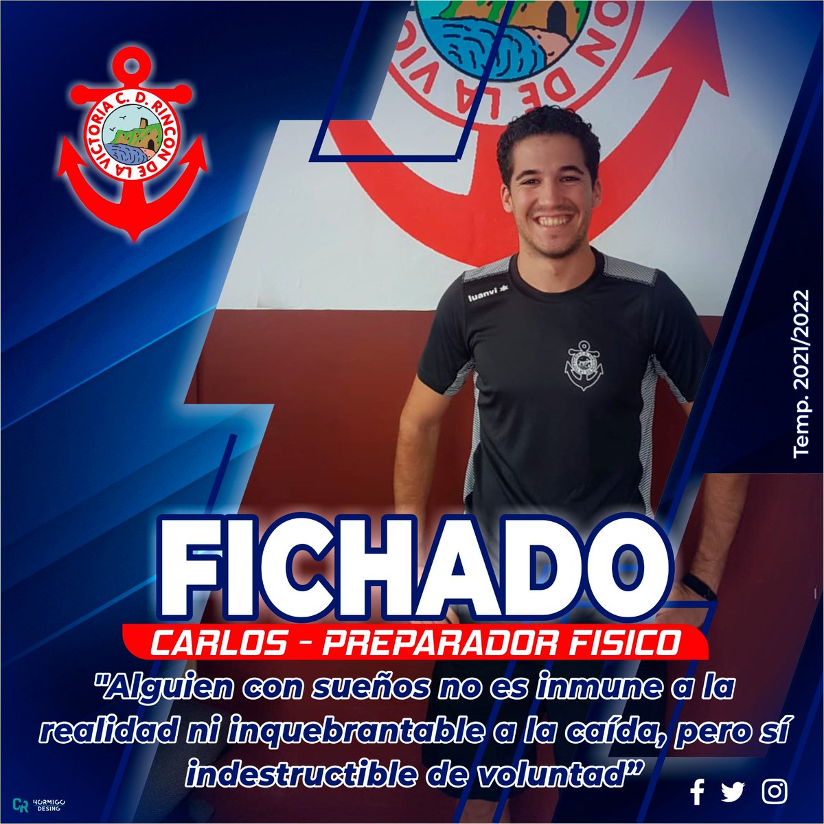 FemeninoRincon's tweet photo. 📢📢FICHAJE!!📢 
Damos la bienvenida a @carlosdc96 que este año será el encargado de sacar el mejor rendimiento de cada jugadora.

Este año contaremos con preparador físico para conseguir un mayor rendimiento y evitar lesiones.
#sueñaengrande #vamosrincón ❤️⚓❤️
@cdrinconoficial https://t.co/4a4lnGAjqj