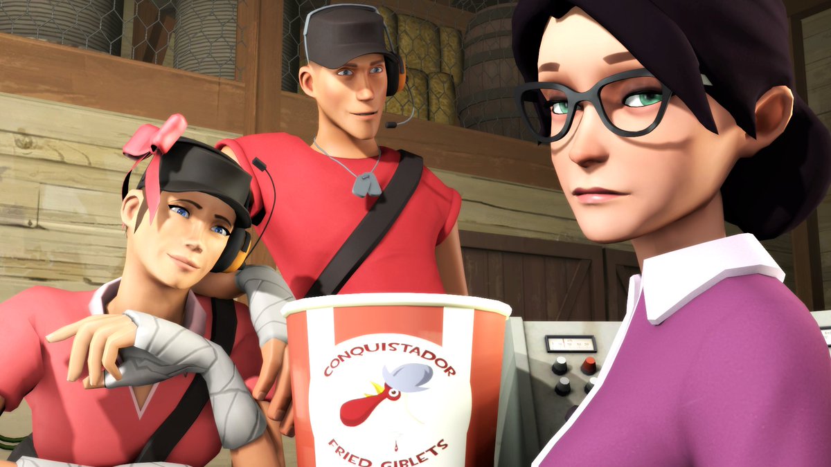 UnWellerman's tweet image. "Love Triangle w/ Chickens"

Miss Pauling is tired of their shit at this point.