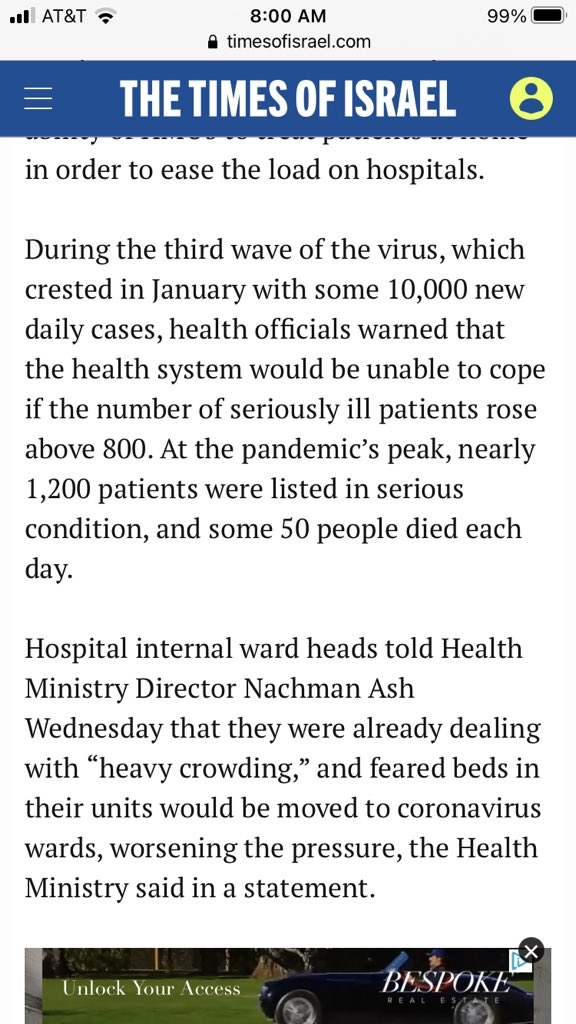 Incredible article.

Israel, with a nearly entirely vaccinated adult population, now expects this coronavirus wave to be the worst yet - up to 2,500 serious cases compared to 1,200 in January.

Note: the article doesn’t mention vaccines once. It’s like they never even happened.