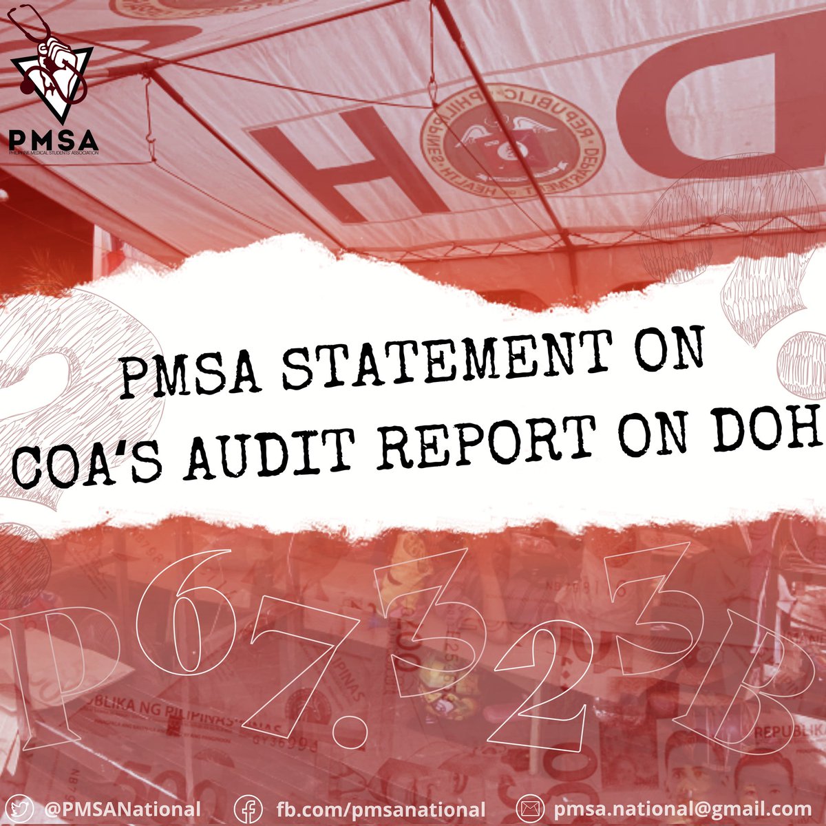 PMSANational's tweet photo. [PMSA Statement on COA's Audit Report on DOH]

Wakasan na ang kapabayaan, kapalpakan, at pandarahas! Duque at Duterte, patalsikin!

Read here: https://t.co/3ETaN1TWEz

(1/3) https://t.co/VHOUeY2v3H