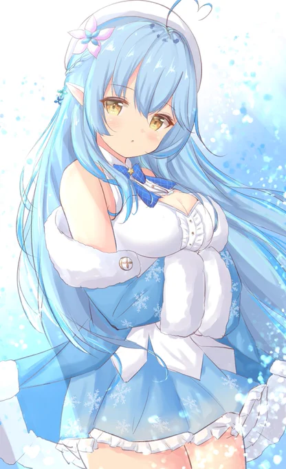 ラミィちゃん1周年おめでとうございます〜!!
いつも可愛くて楽しい配信癒されてます〜☃️☃️ 
#LamyArt #雪花ラミィ一周年 