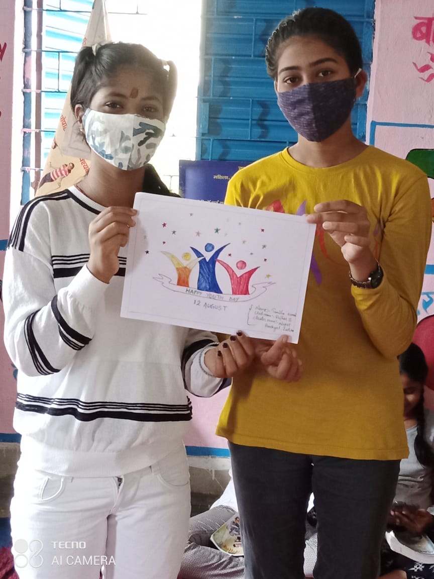 #TejaswiniClub - Demonstration of Youth Power. We acknowledge Tejaswini Clubs #AdolescentGirlYoungWomen enthusiasm, Hard work and their contribution in the community.

#InternationalYouthDay2021 
#DrawingAndPaintingCompetition
#RajharTejaswiniClub #LateharDistrict