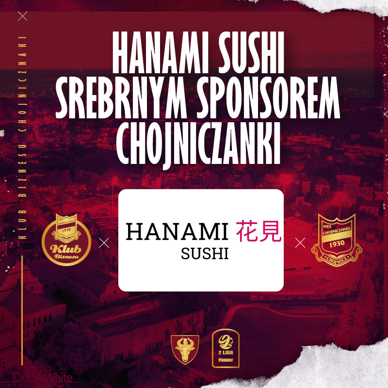 ChojniczankaMKS's tweet photo. 🤝🆕 Hanami 花見 sushi sponsorem Chojniczanki!
Z przyjemnością informujemy, że Hanami 花見 sushi, a więc #nowajakość sushi w Chojnicach – to #nowypartner Chluby Grodu Tura! 😉 Dziękujemy za wsparcie i zaufanie! 💛🤍❤️
👉 https://t.co/5tfaGsNm4l https://t.co/GBIAn16gm2
