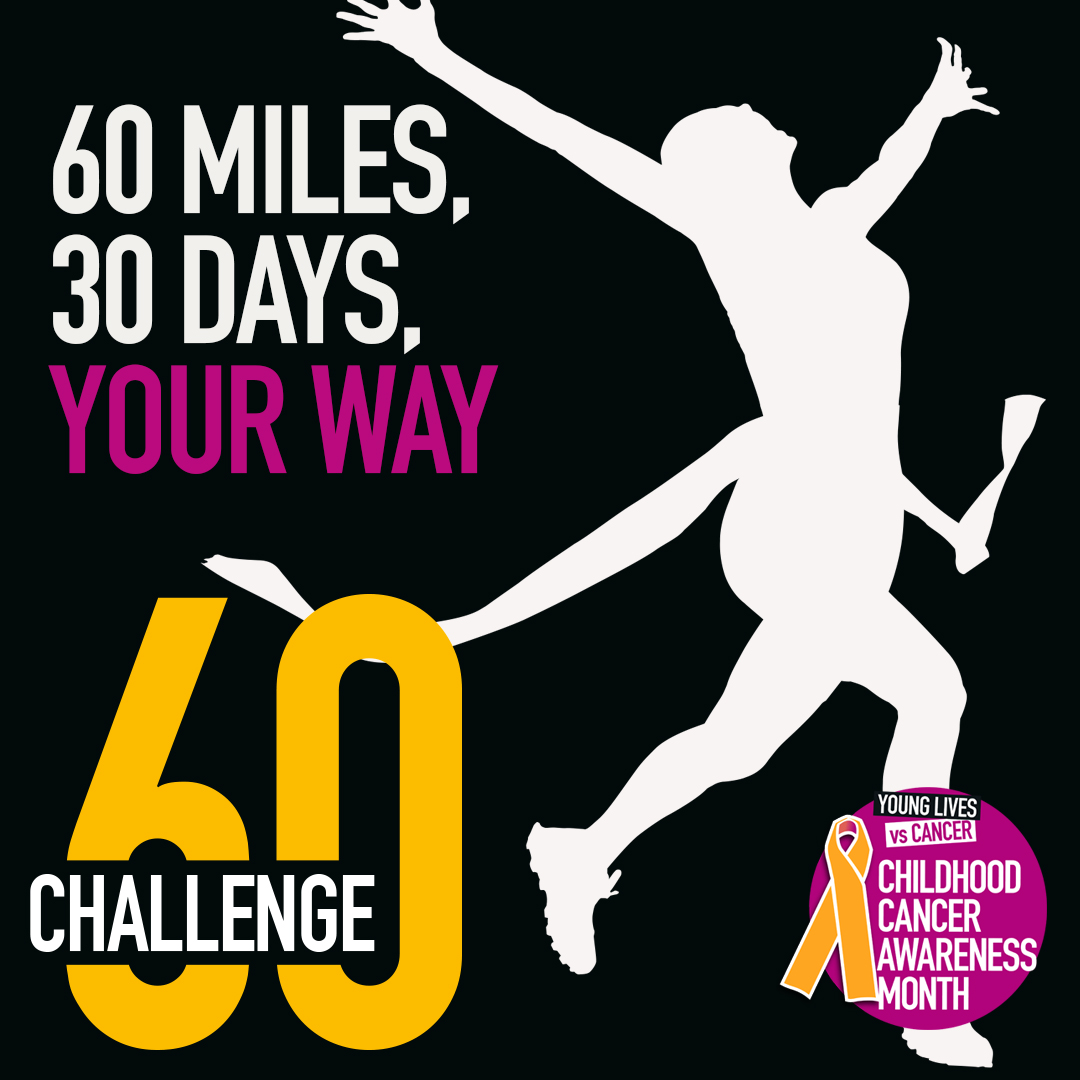 HelenLamHelen's tweet photo. #Challenge60 is back in September! @YLvsCancer 

60 miles. 30 days. Your way.

Sign up today and support children and young people with cancer this #ChildhoodCancerAwarenessMonth

https://t.co/jt4aEoGvHJ https://t.co/iZ1IyKY19s