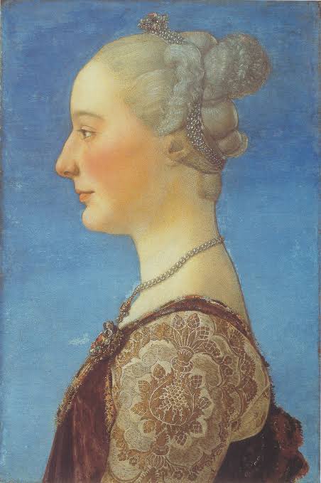 I love everything about this painting by Pollaiolo. The painter’s touch, the intricate fabric, the profile, the hairdo, the jewellery, the gaze and the blue. That blue. 💙 #renaissance #italianpainting #blue #profile #portrait #italianart #arthistory